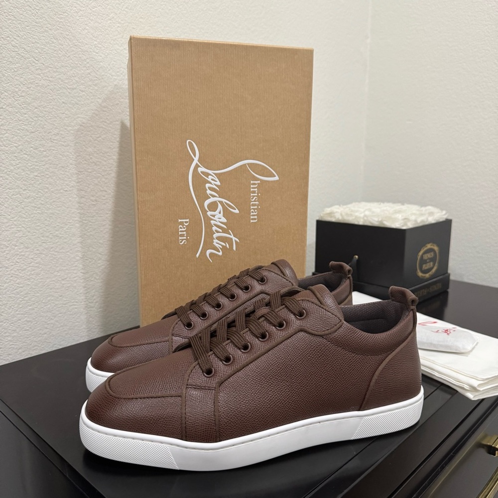 Christian Louboutin Rantulow Orlato Sneaker Leather Brown 46